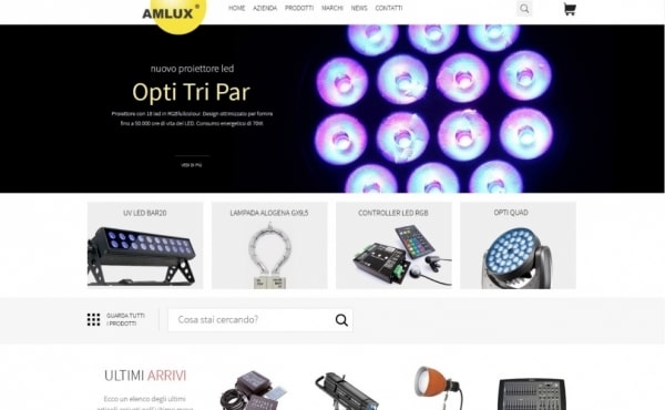 Amlux: e-commerce and new website