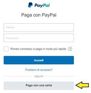 payment paypal with credit card