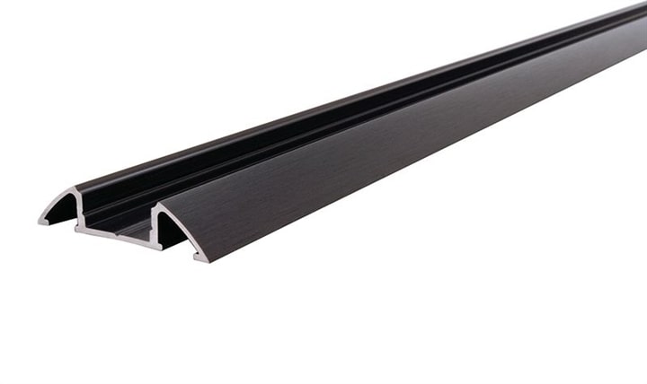 Profilo a doppia U 1 m 16x10 mm in pvc nero opaco