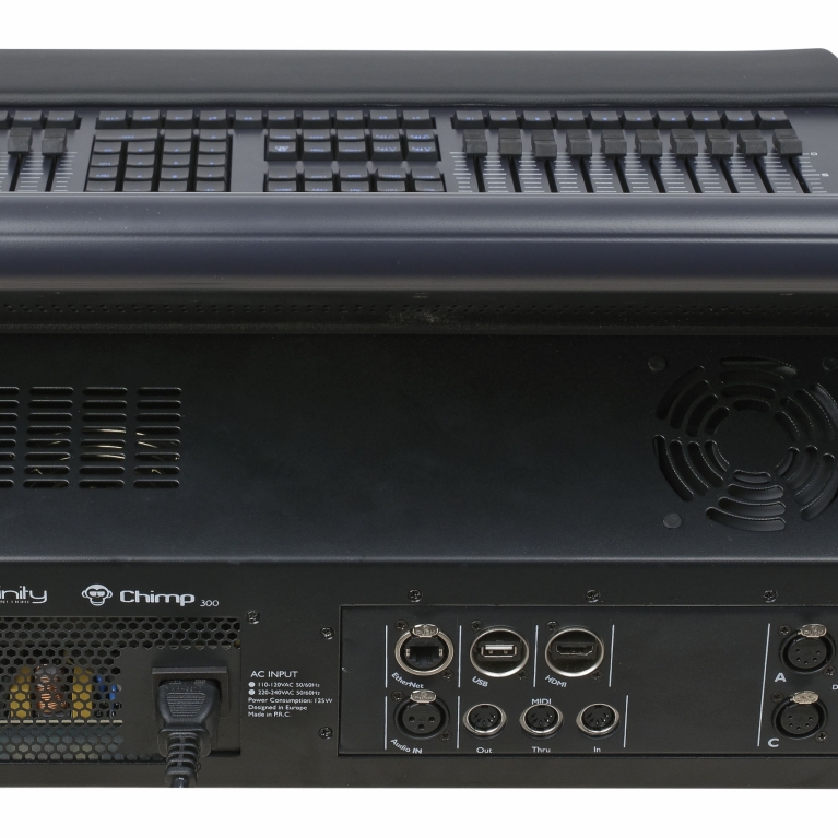 Controller luci DMX con 4 universi e monitor Infinity Chimp 300