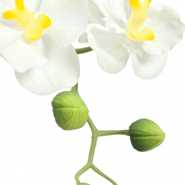 Decorazione orchidea fiori bianchi artificiale in vaso