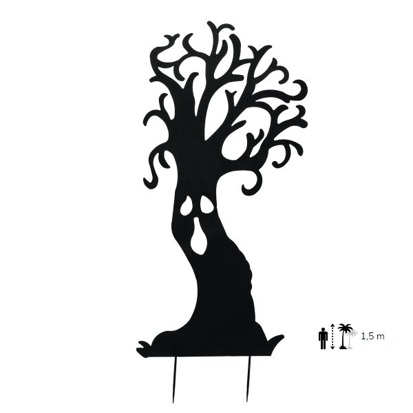 Silhouette albero fantasma Halloween h150 cm