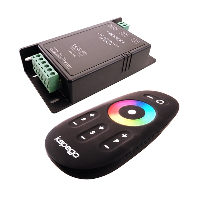 Controller RGB 12/24VDC 15A wireless + link I/O + telecomando