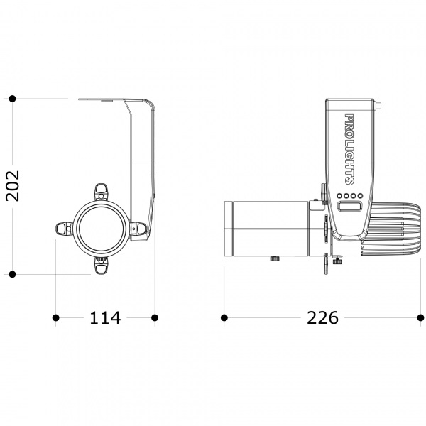 Kit Sagomatore a led compatto 3100K con ottica 36°