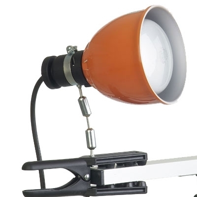 Illuminatore a pinza photoflood RC 50 500W E27 arancio