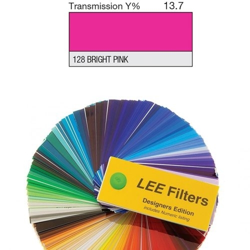 FOGLIO GELATINA LEE FILTERS #128# ROSA BRILLANTE 0,61mt X 0,53mt.