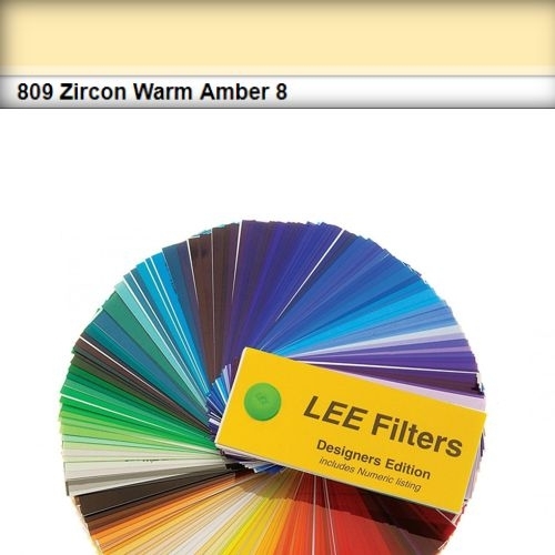 FOGLIO GELATINA ZIRCON LEE LED #809# WARM AMBER 8   61cm X 61cm.
