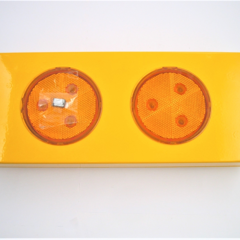 Mini colonna led giallo flash a batteria ricaricabile con pannello solare