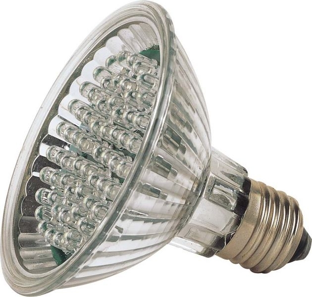 PAR 30 LED E27 12V DC 60 LED BIANCO CALDO 90°