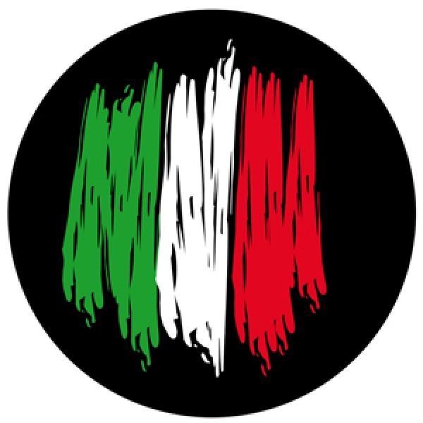 Gobo in vetro con bandiera Italia effetto graffi