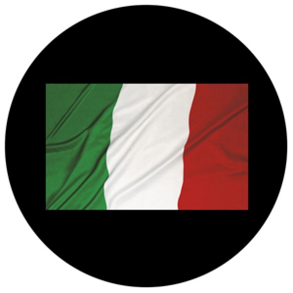Gobo in vetro con bandiera Italia effetto mosso