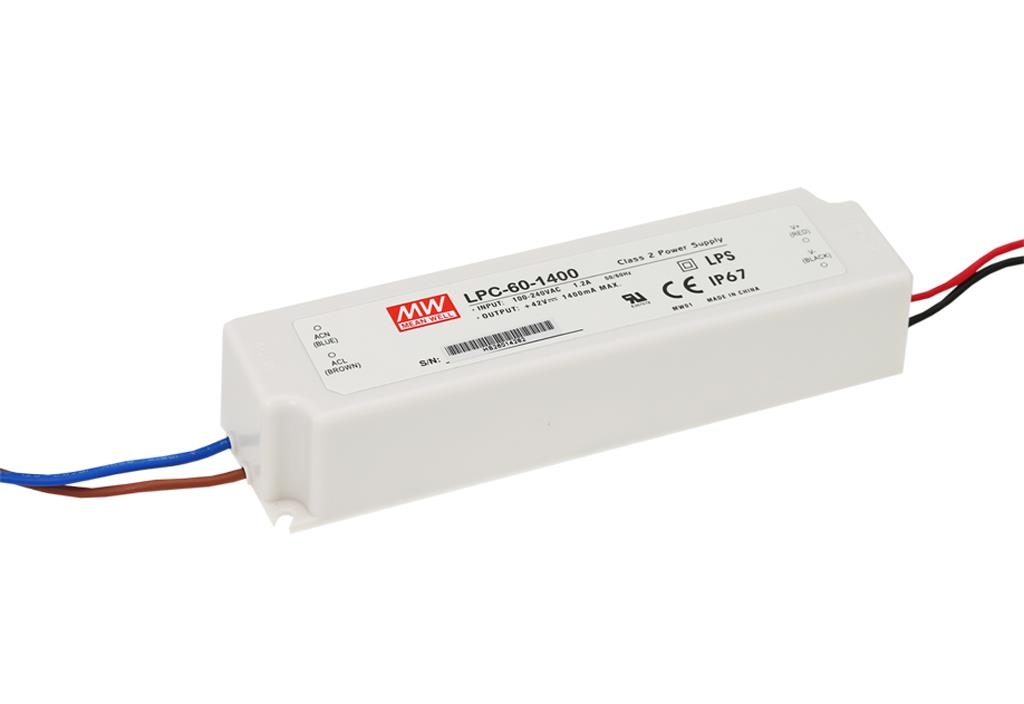 Costant Current POWER SUPPLY 9-42V 1400mA max 60W IP67
