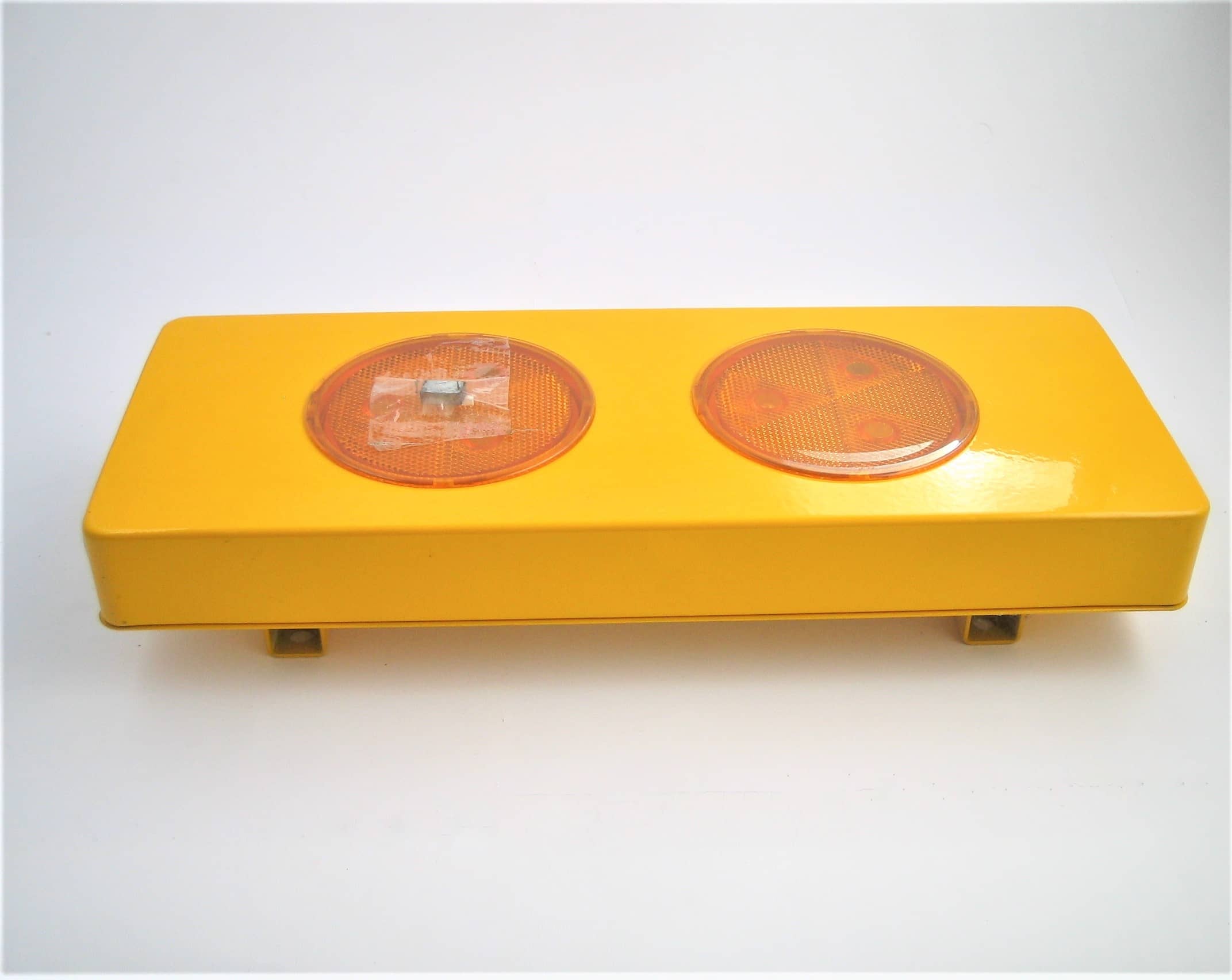 Mini colonna led giallo flash a batteria ricaricabile con pannello solare