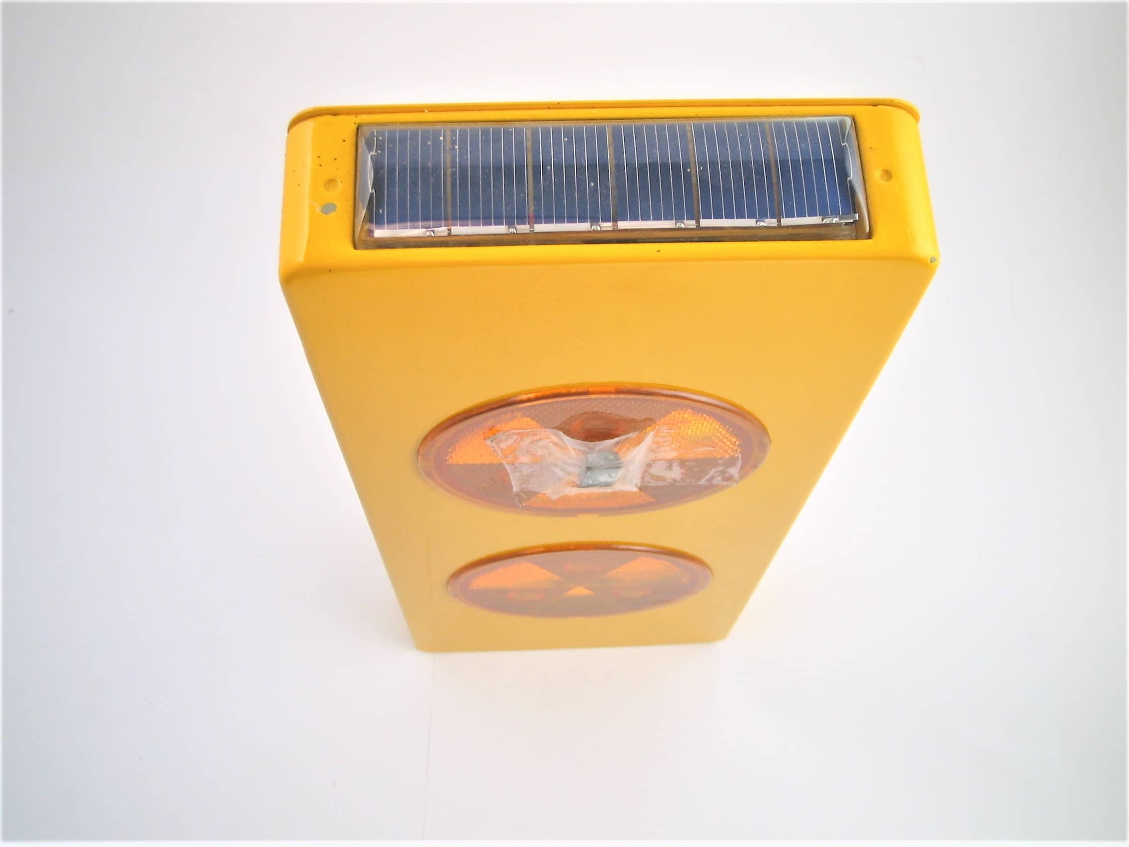 Mini colonna led giallo flash a batteria ricaricabile con pannello solare, Sicurezza  stradale